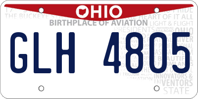 OH license plate GLH4805