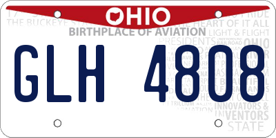 OH license plate GLH4808