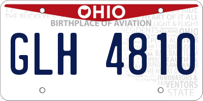 OH license plate GLH4810