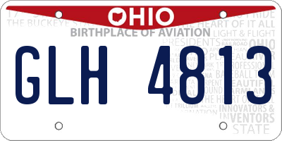 OH license plate GLH4813