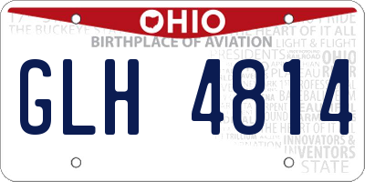 OH license plate GLH4814