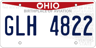 OH license plate GLH4822