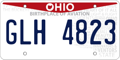 OH license plate GLH4823
