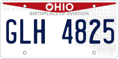 OH license plate GLH4825