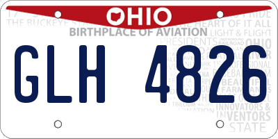 OH license plate GLH4826