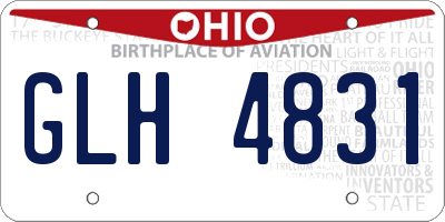 OH license plate GLH4831