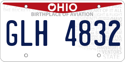OH license plate GLH4832