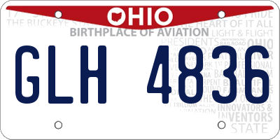 OH license plate GLH4836
