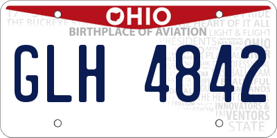 OH license plate GLH4842