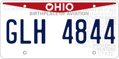 OH license plate GLH4844