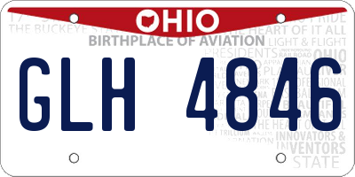 OH license plate GLH4846