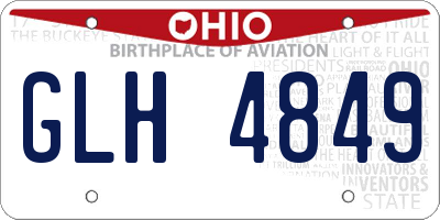 OH license plate GLH4849