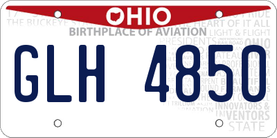 OH license plate GLH4850