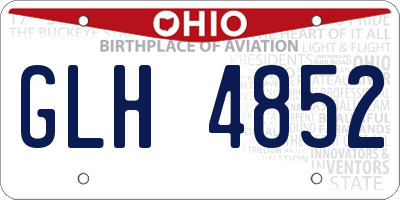 OH license plate GLH4852