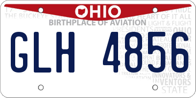OH license plate GLH4856