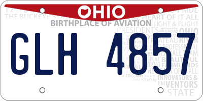 OH license plate GLH4857