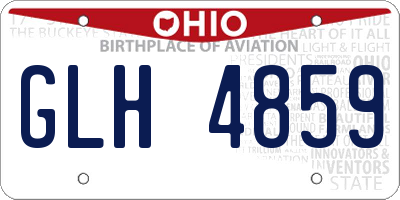 OH license plate GLH4859