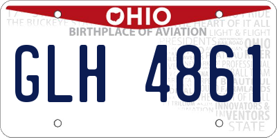 OH license plate GLH4861