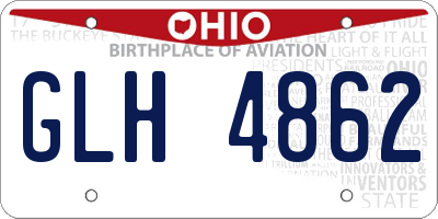 OH license plate GLH4862