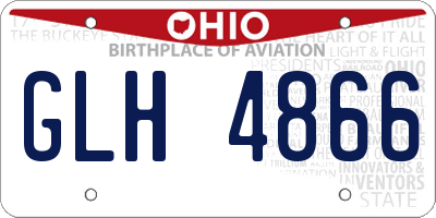 OH license plate GLH4866