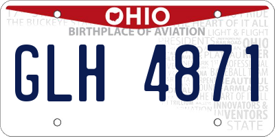 OH license plate GLH4871