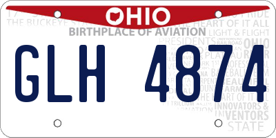 OH license plate GLH4874