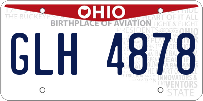 OH license plate GLH4878