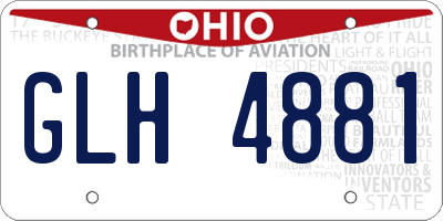 OH license plate GLH4881