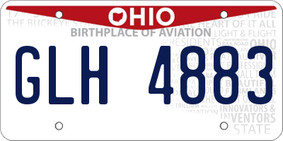 OH license plate GLH4883