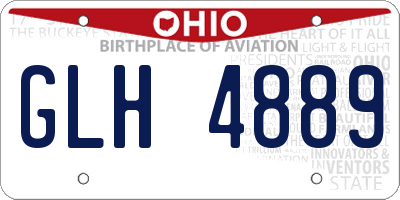 OH license plate GLH4889