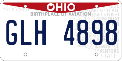 OH license plate GLH4898