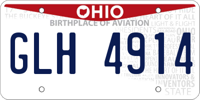 OH license plate GLH4914