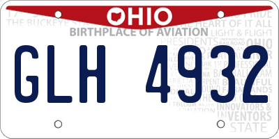 OH license plate GLH4932