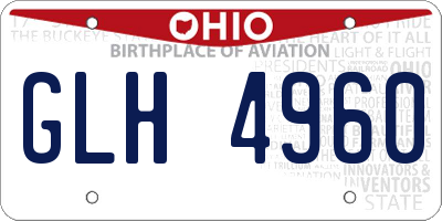 OH license plate GLH4960