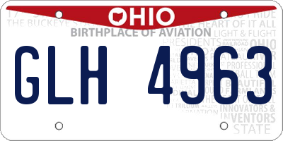 OH license plate GLH4963