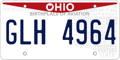 OH license plate GLH4964