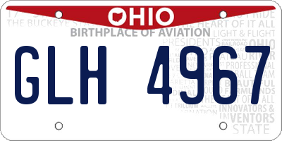 OH license plate GLH4967
