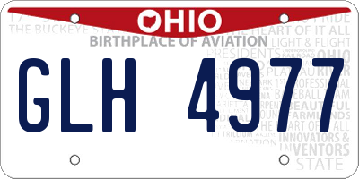 OH license plate GLH4977