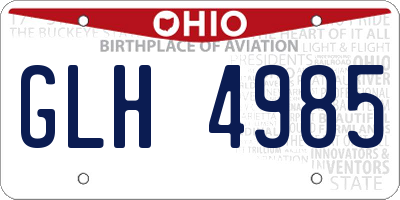 OH license plate GLH4985