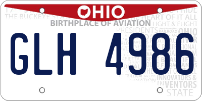 OH license plate GLH4986