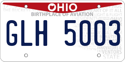 OH license plate GLH5003