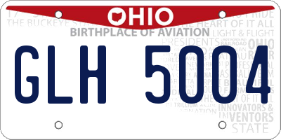 OH license plate GLH5004