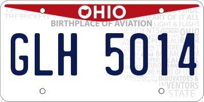 OH license plate GLH5014