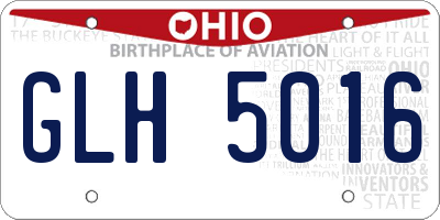 OH license plate GLH5016