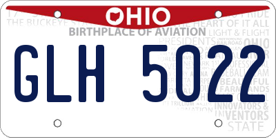 OH license plate GLH5022