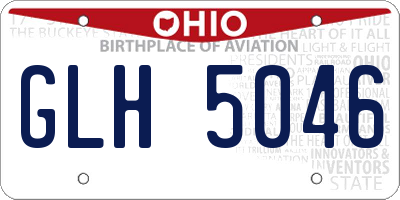 OH license plate GLH5046
