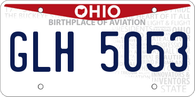 OH license plate GLH5053