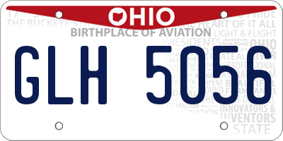 OH license plate GLH5056