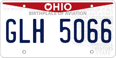 OH license plate GLH5066