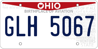 OH license plate GLH5067